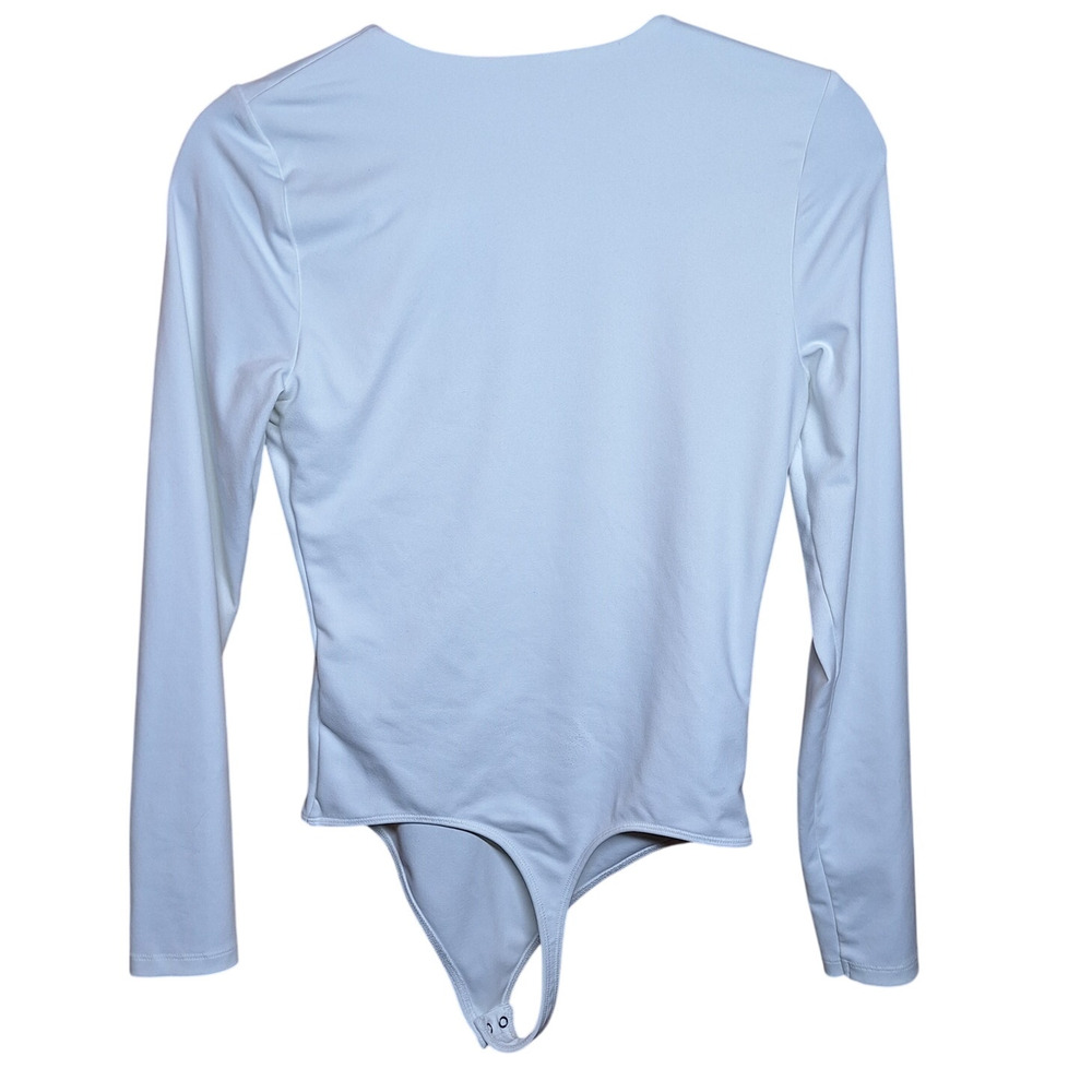 Abercrombie & Fitch Soft AF butterysoft stretch longsleeve v neck thong bodysuit - Picture 3 of 6
